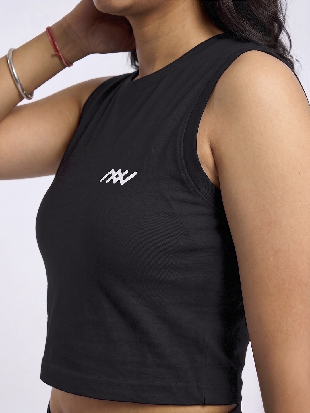 Wave Basic Cotton Tank - Black