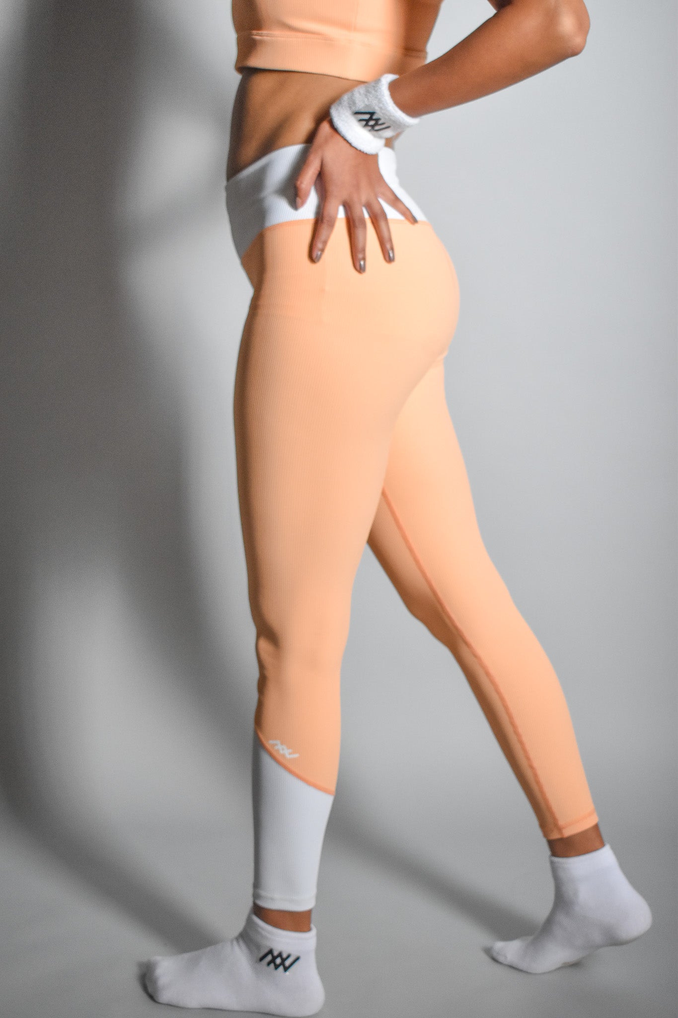 High Waist Contrast Leggings - Sunlight