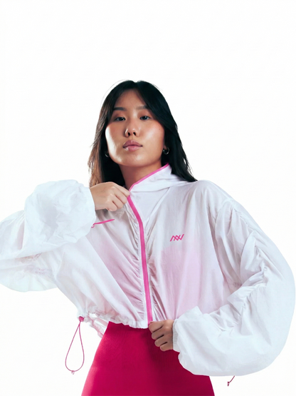 White Air Ruched Jacket