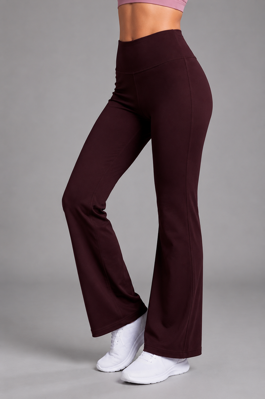Everyday Flared Leggings - Wine