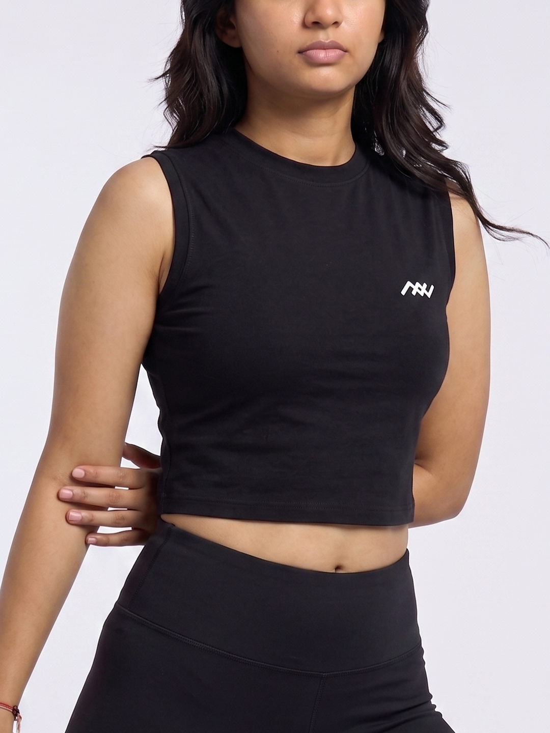 Wave Basic Cotton Tank - Black
