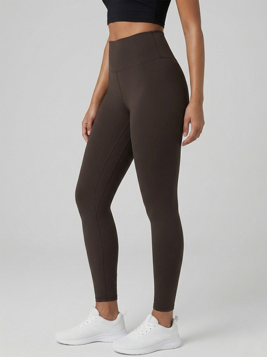Essential High Waist Leggings - Dark Brown