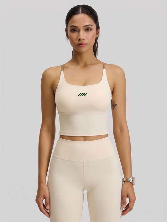 Align Cross-Back Bra Tank - Cream