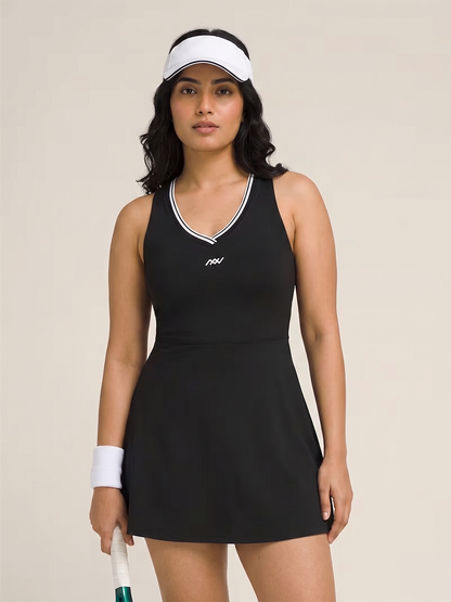 Serve Flow Court Dress - Black
