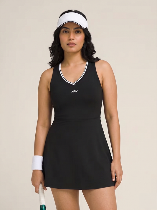 Serve Flow Court Dress - Black