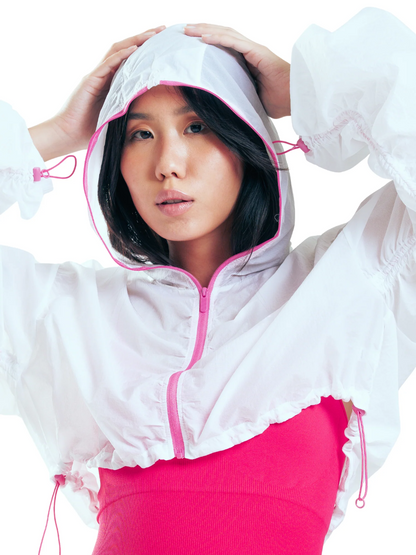 White Air Ruched Jacket