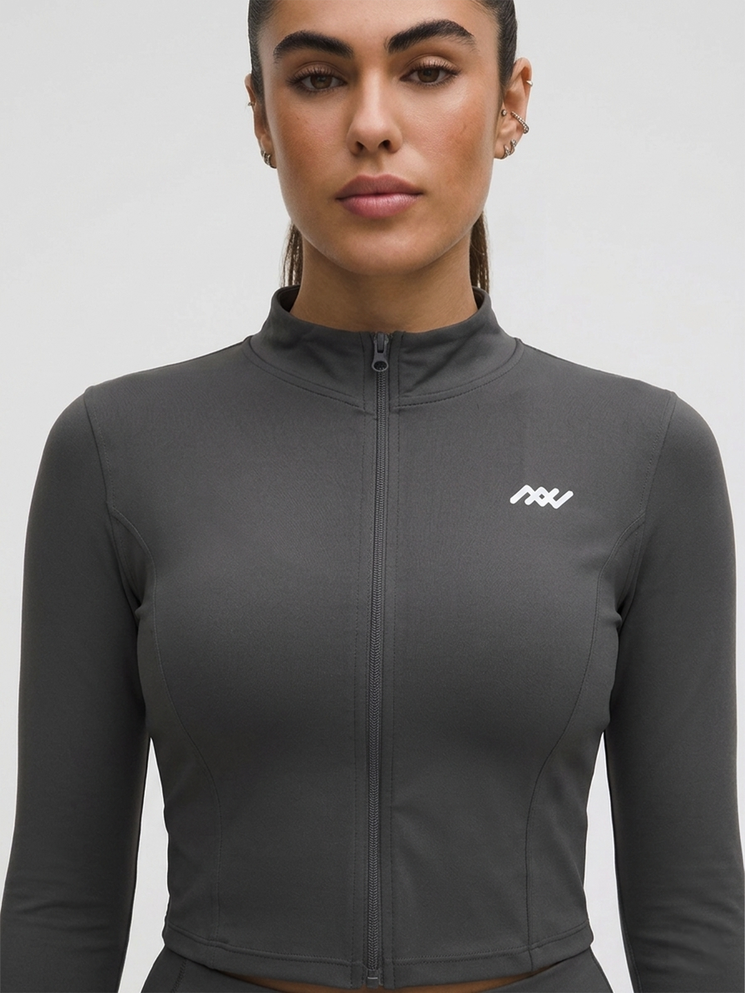 Sculpt Cropped Jacket - Dark Grey