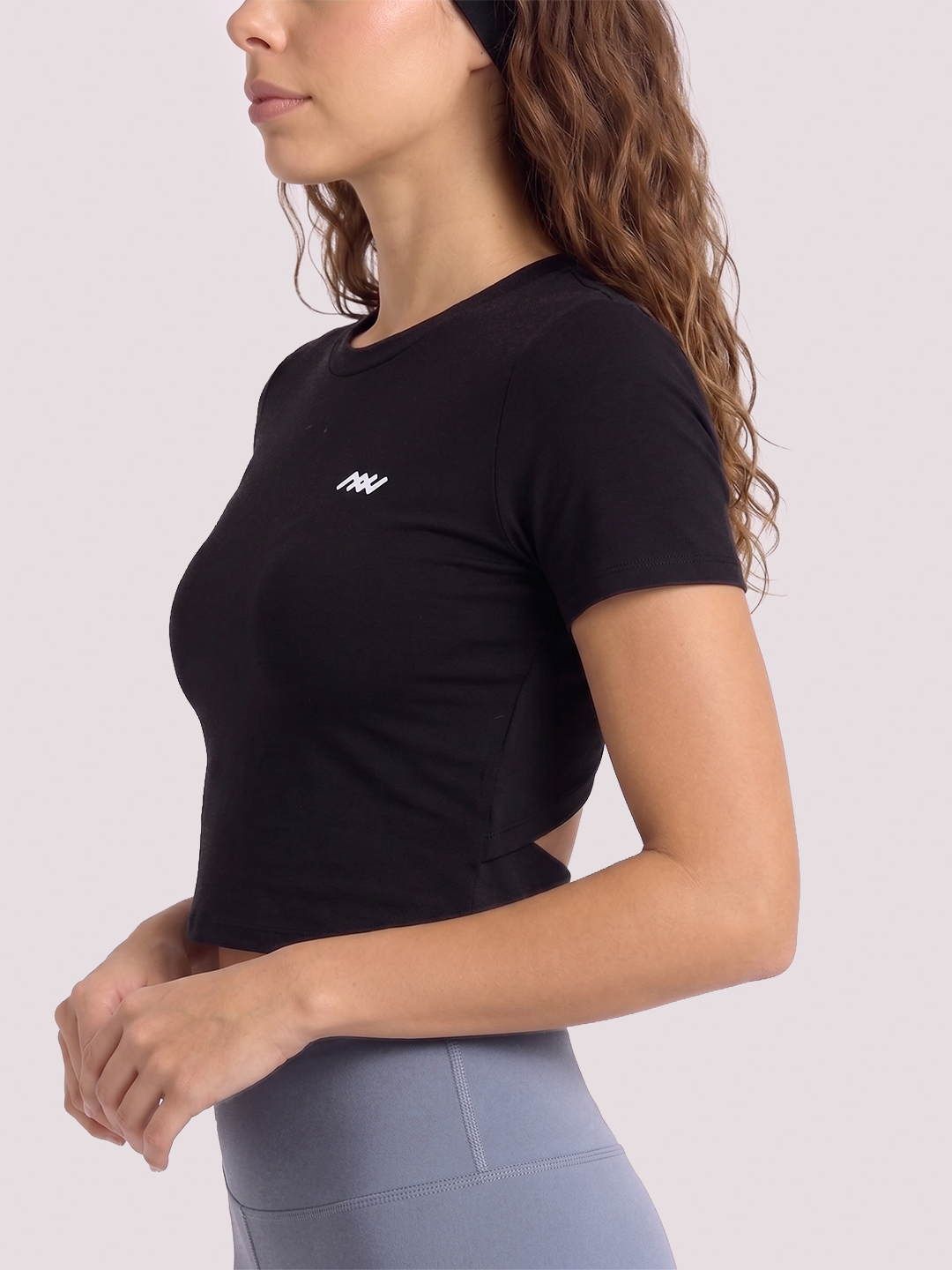 Flow Half Sleeve Tee - Black