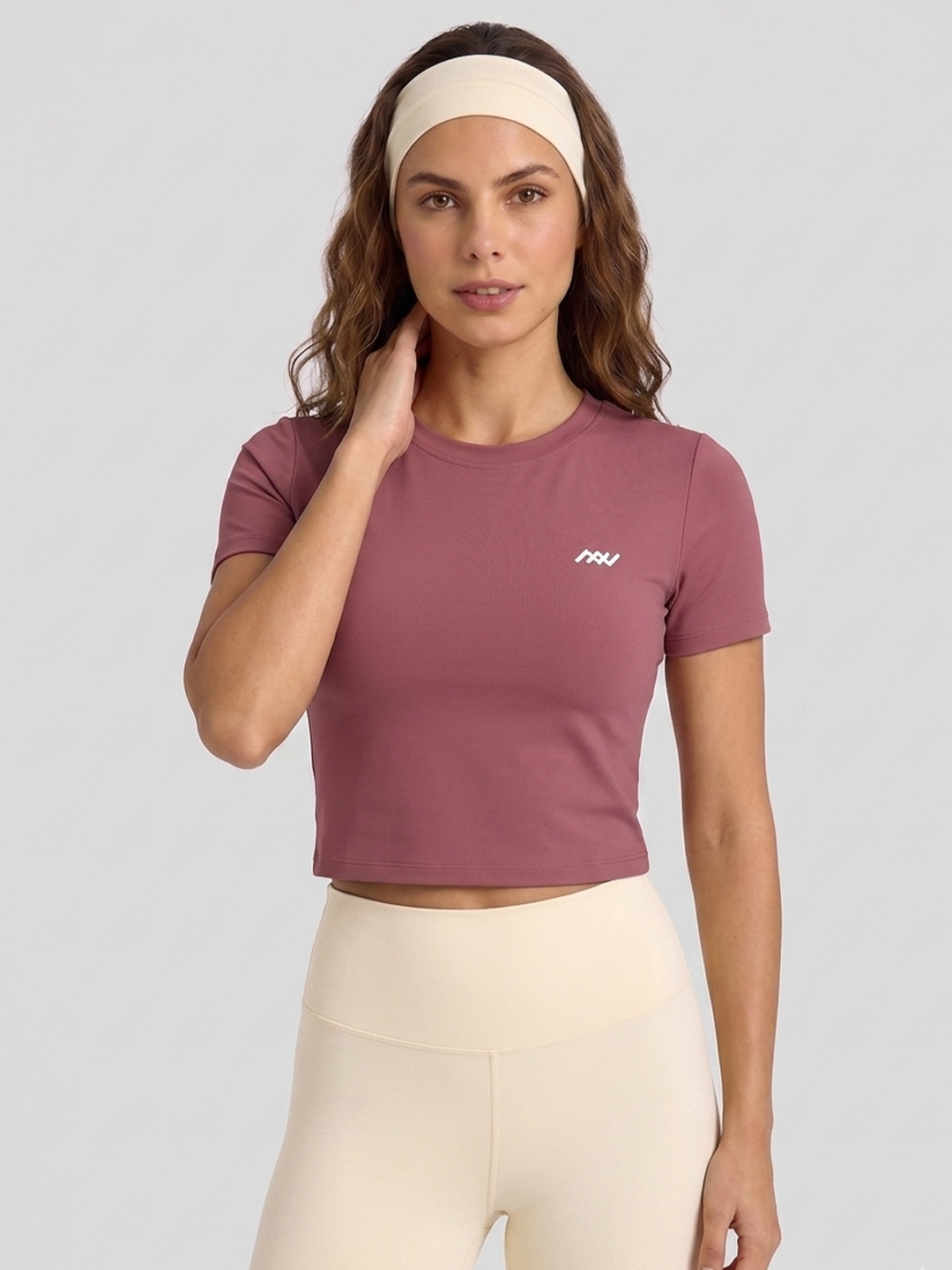 Flow Half Sleeve Tee - Dusty Rose
