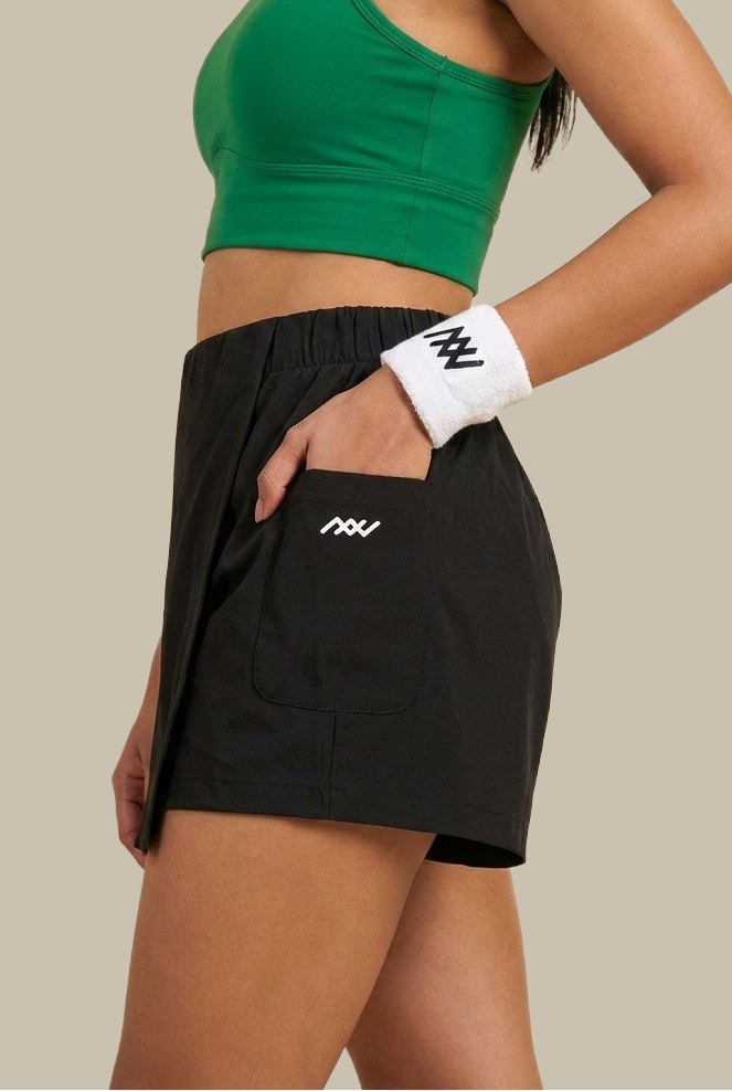Black Easy Flow Skorts