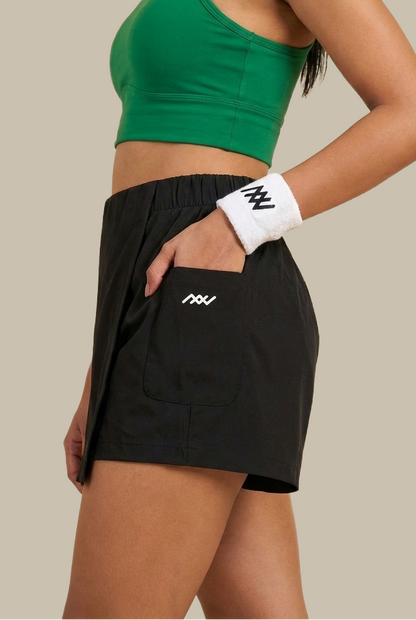 Black Easy Flow Skorts