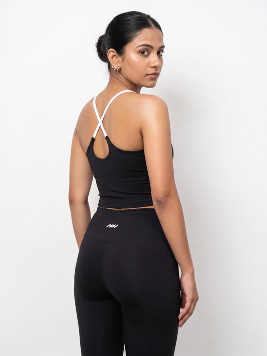 Align Cross-Back Bra Tank - Black