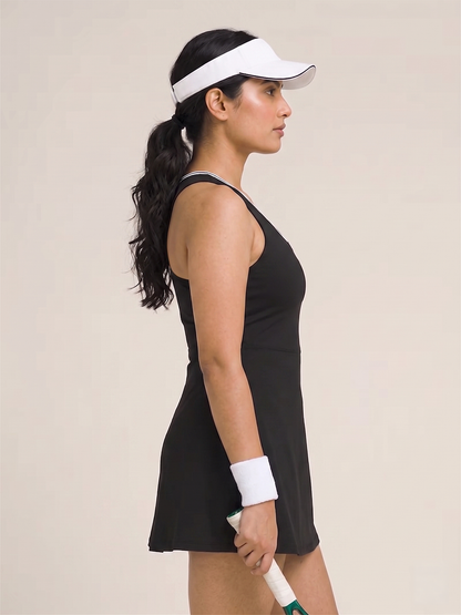 Serve Flow Court Dress - Black