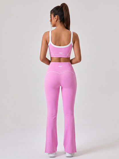 Airline Flared Leggings - Candy Pink