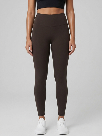Essential High Waist Leggings - Dark Brown