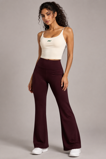 Everyday Flared Leggings - Wine