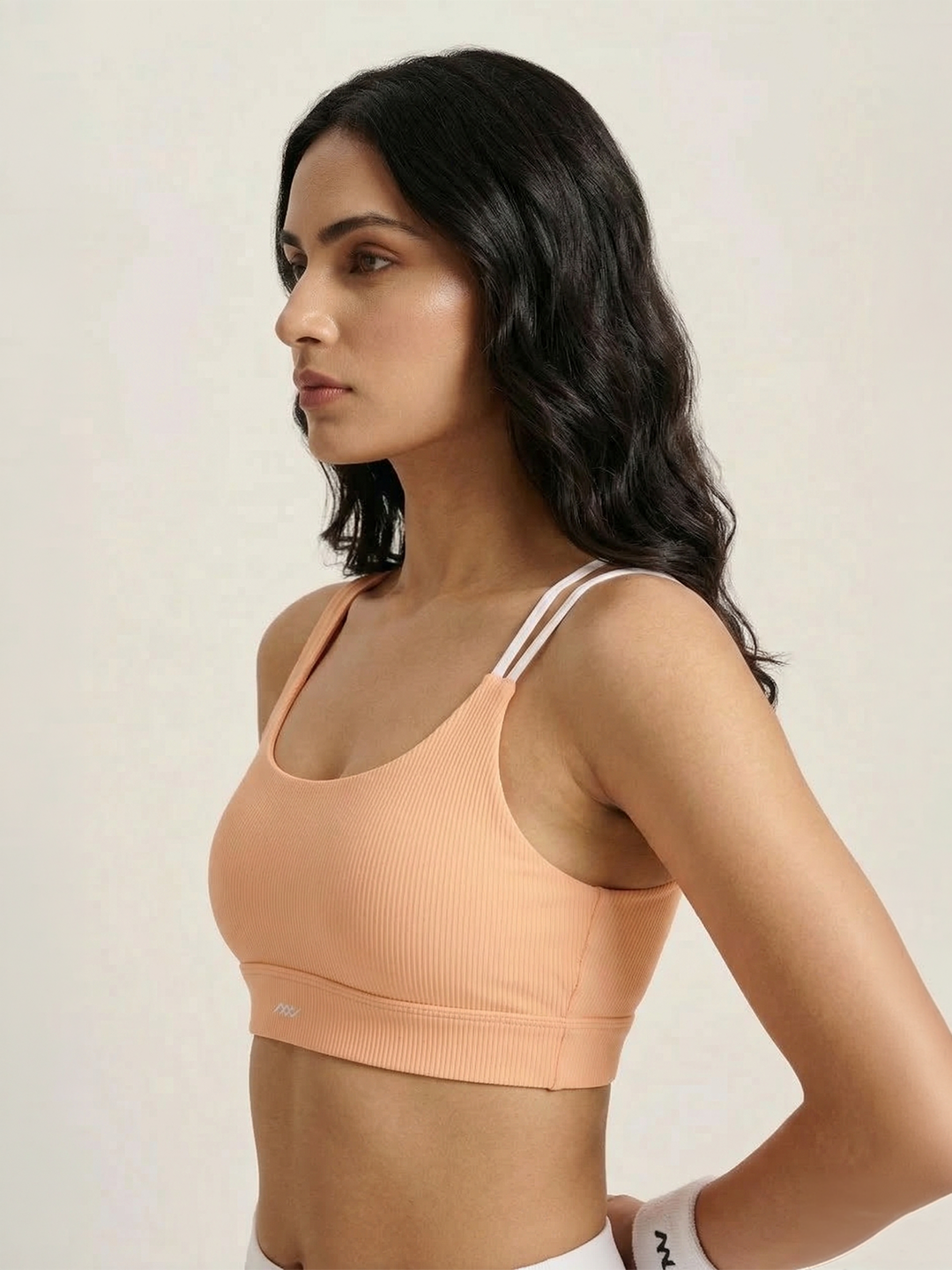 Peach Contrast Yoga Set