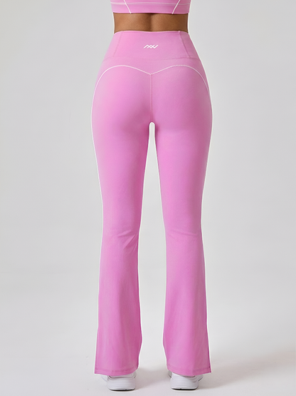 Airline Flared Leggings - Candy Pink