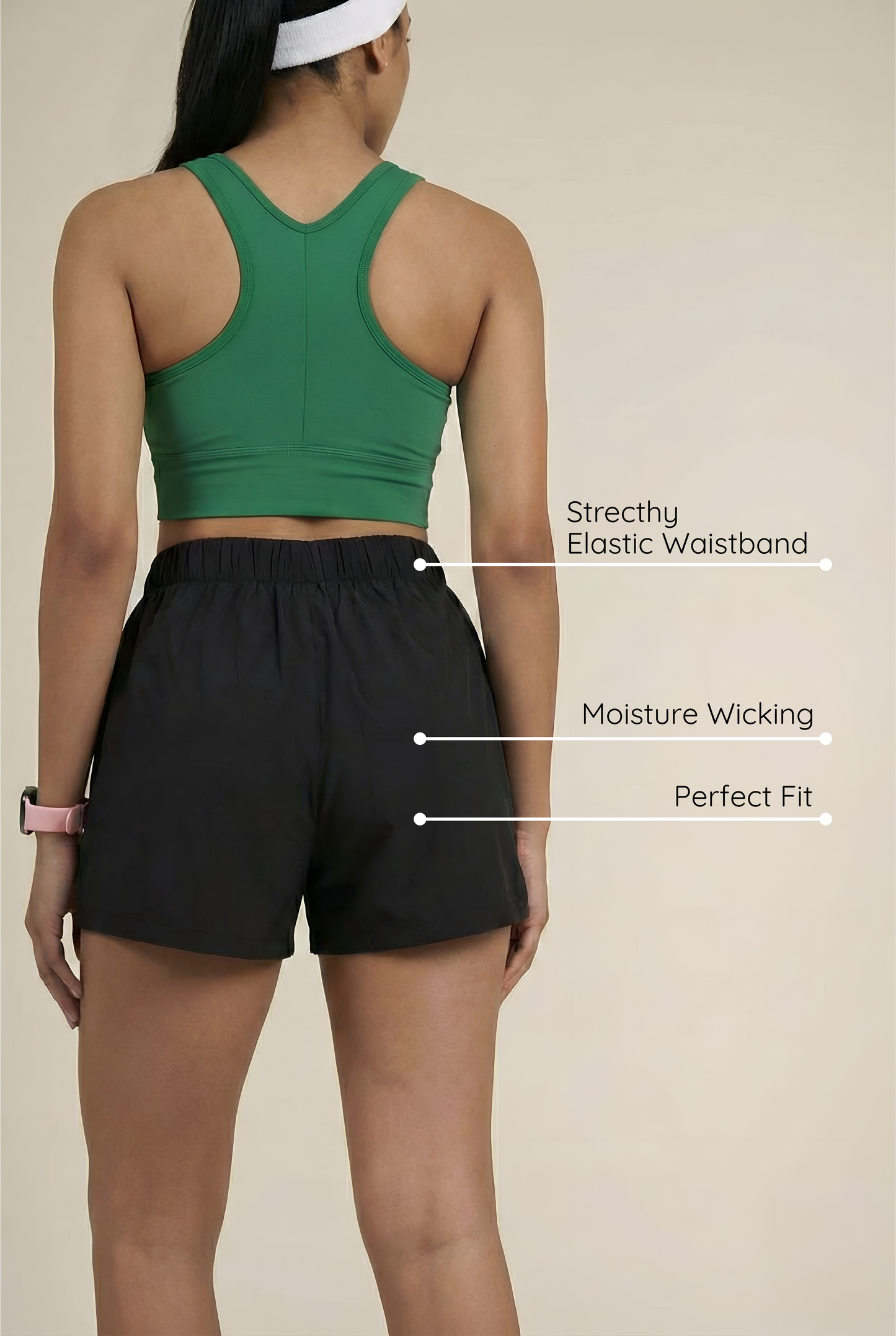 Black Easy Flow Skorts