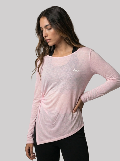 Pink Sheer Flow Top
