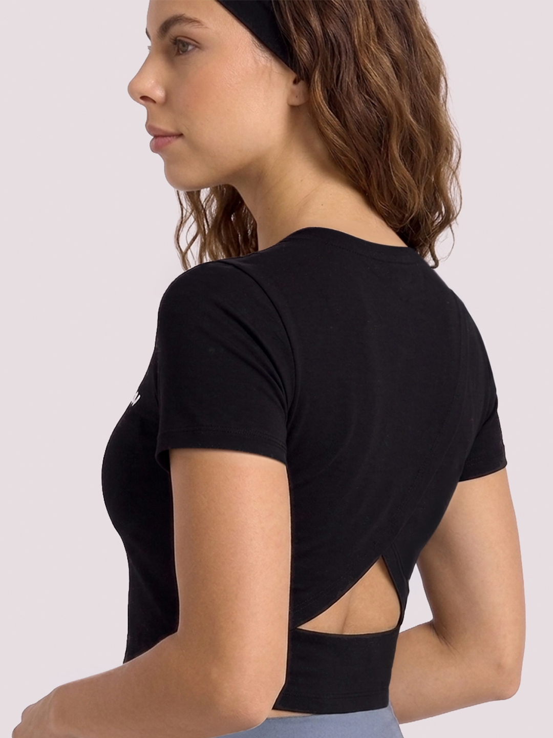 Flow Half Sleeve Tee - Black