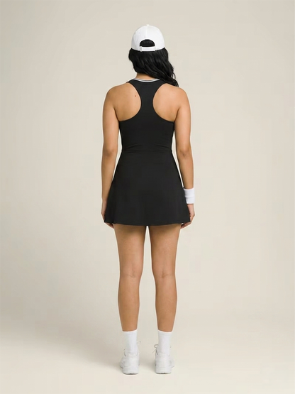 Serve Flow Court Dress - Black