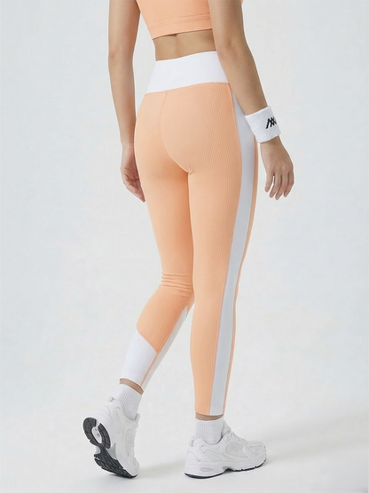 Peach High Waist Contrast Leggings