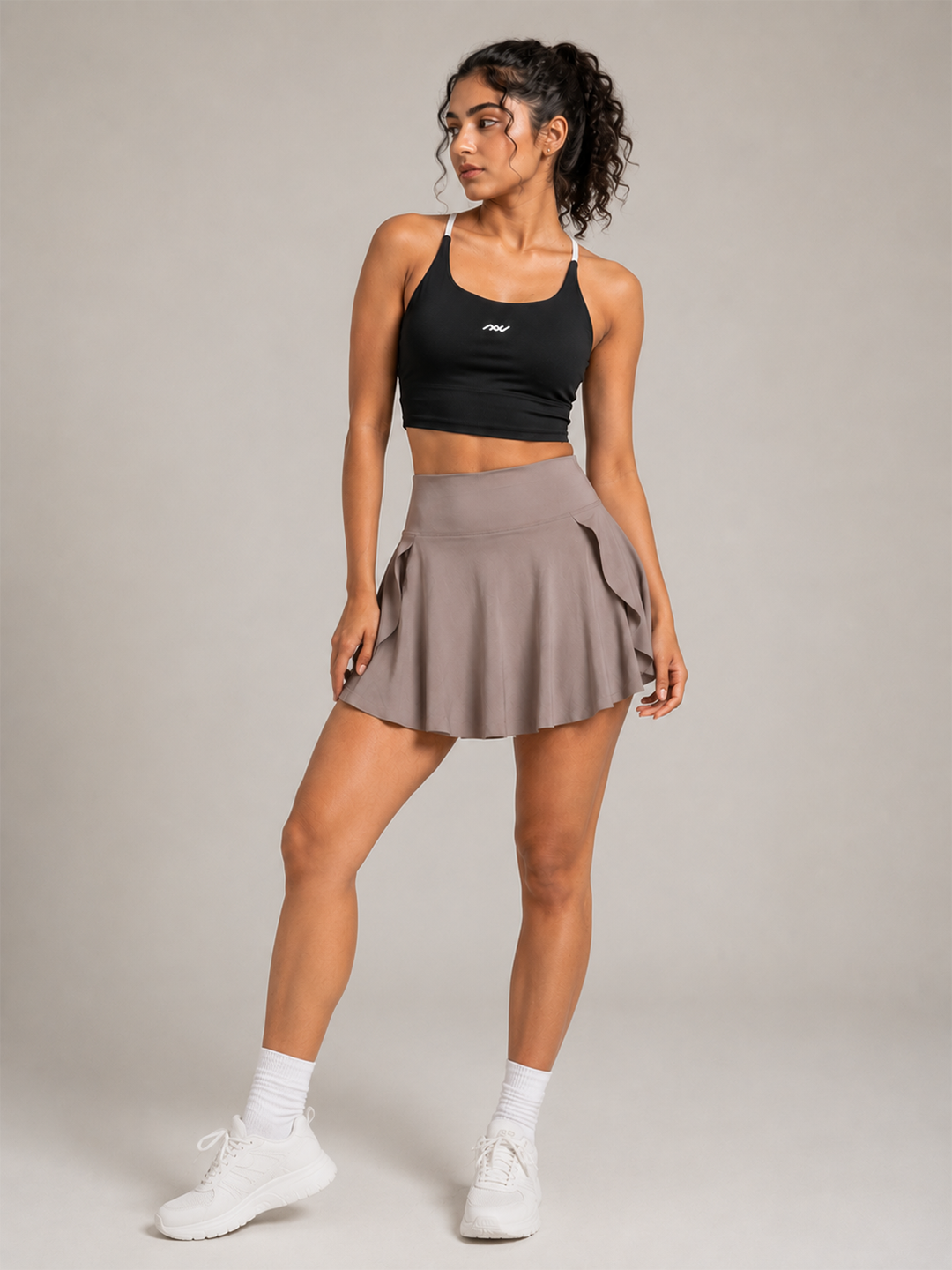 Flirty Fit Skorts - Walnut