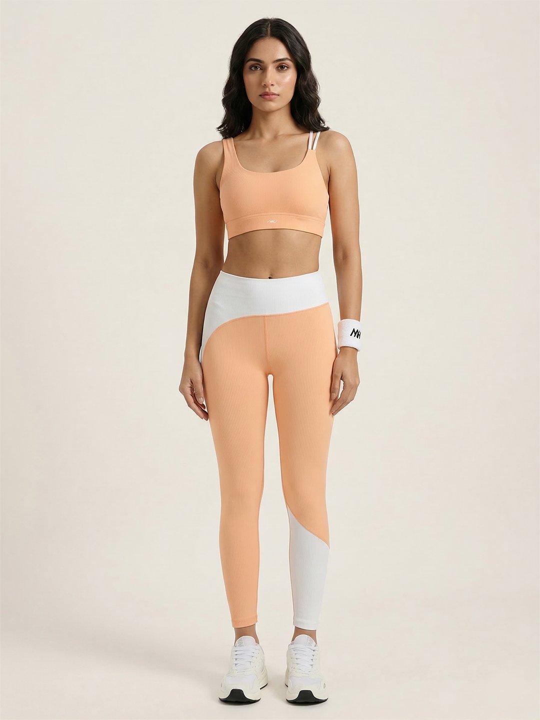 Peach Offset Sports Bra