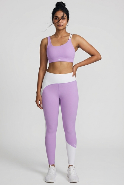 Lilac Offset Sports Bra